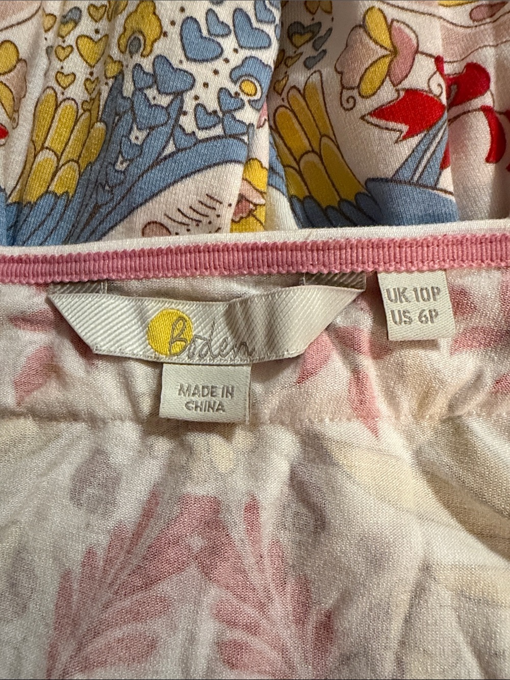 Boden Pink Multicolor Bird & Floral Maxi Dress - Picture 6 of 9